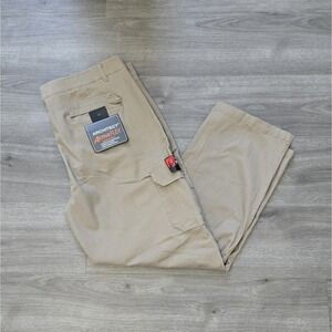 NEW Architect Active Flex Straight Leg Cargo Pants Men's 40x30 Beige Flat Front
